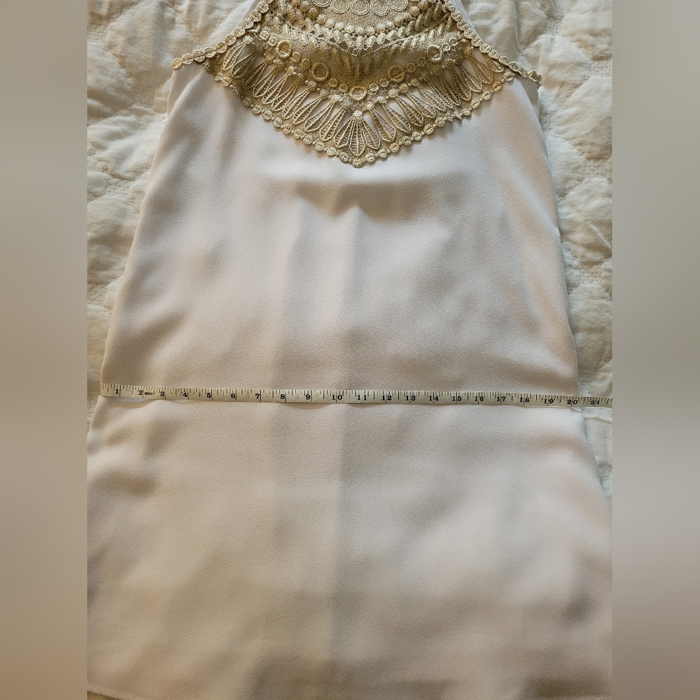 Lilly Pulitzer while and gold pearl soft shift dress, size 4 - Picture 7 of 14